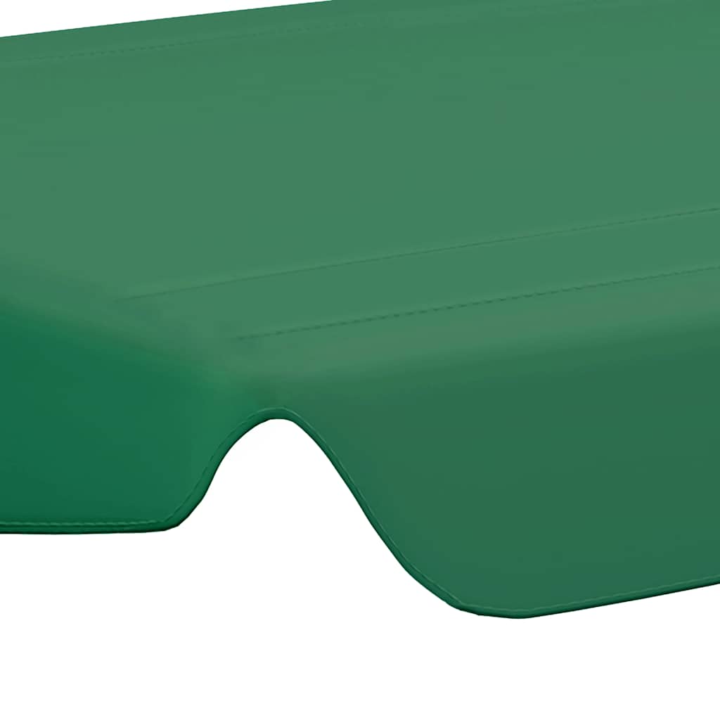 vidaXL Zadaszenie do huśtawki ogrodowej, zielone, 150/130x105/70 cm