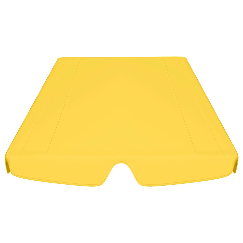 vidaXL Zadaszenie do huśtawki ogrodowej, żółte, 150/130x105/70 cm