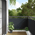 vidaXL Parawan balkonowy, antracytowy, 75x500 cm, tkanina Oxford