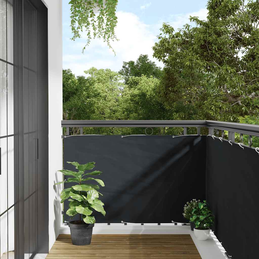 vidaXL Parawan balkonowy, antracytowy, 90x500 cm, tkanina Oxford