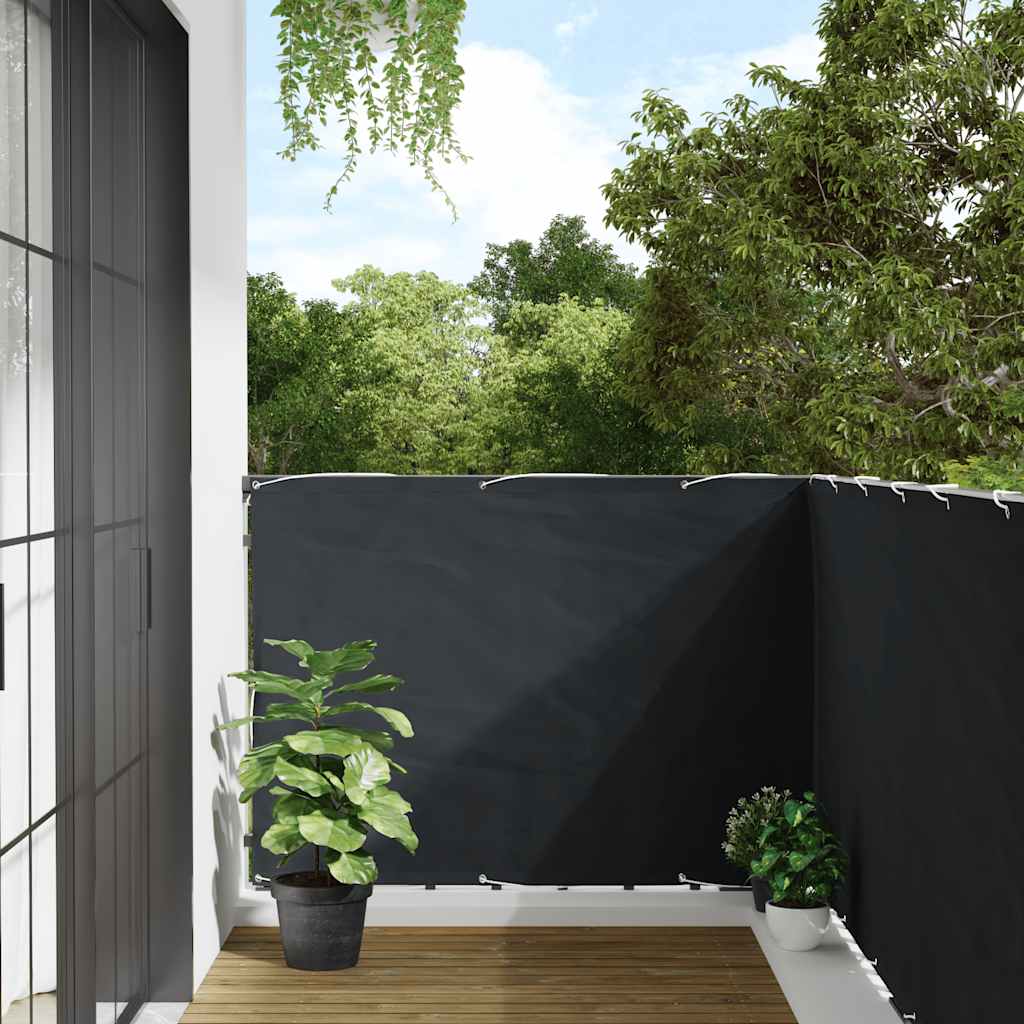 vidaXL Parawan balkonowy, antracytowy, 120x400 cm, tkanina Oxford