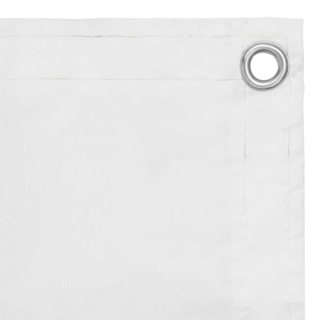vidaXL Parawan balkonowy, biały, 90x400 cm, tkanina Oxford