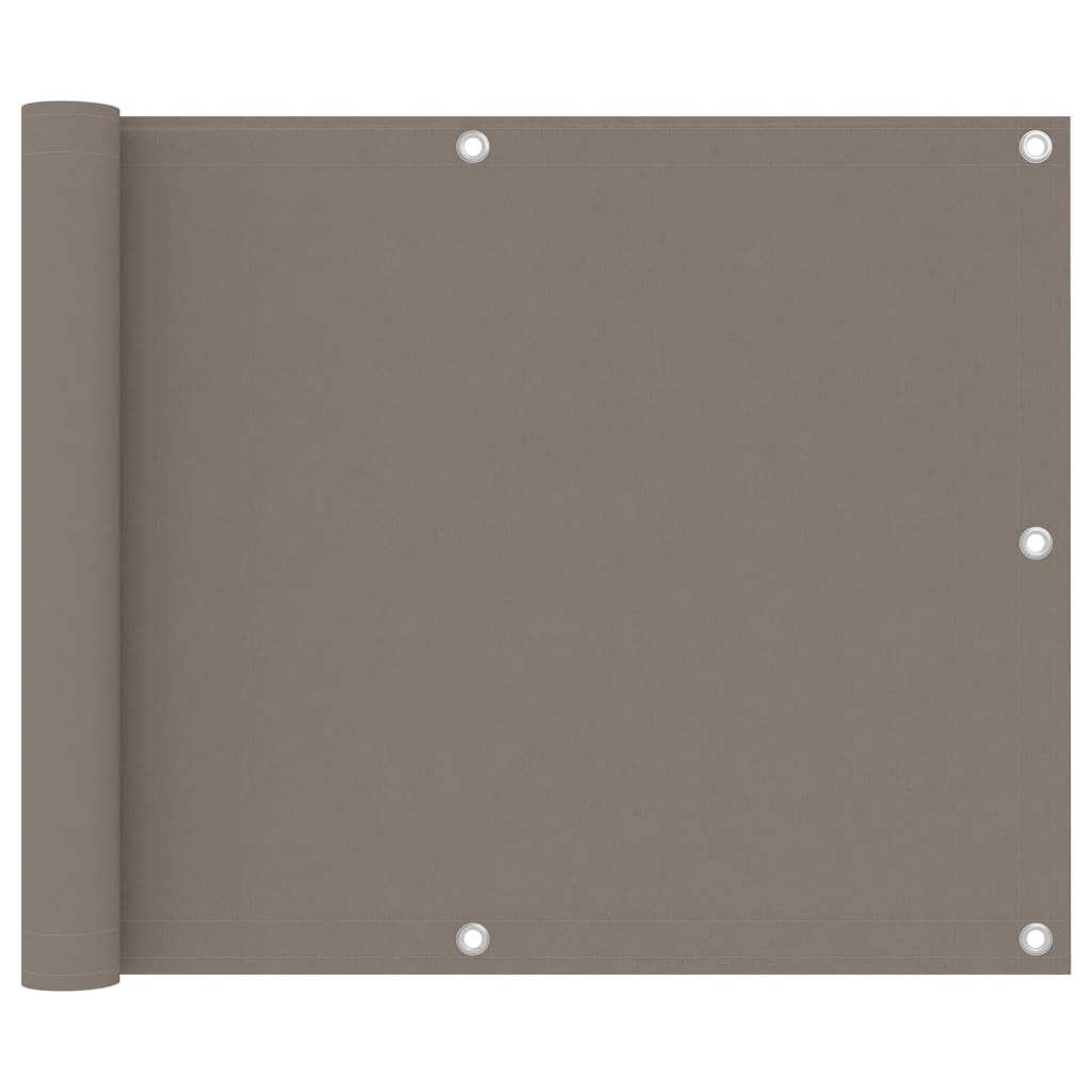 vidaXL Parawan balkonowy, kolor taupe, 75x300 cm, tkanina Oxford