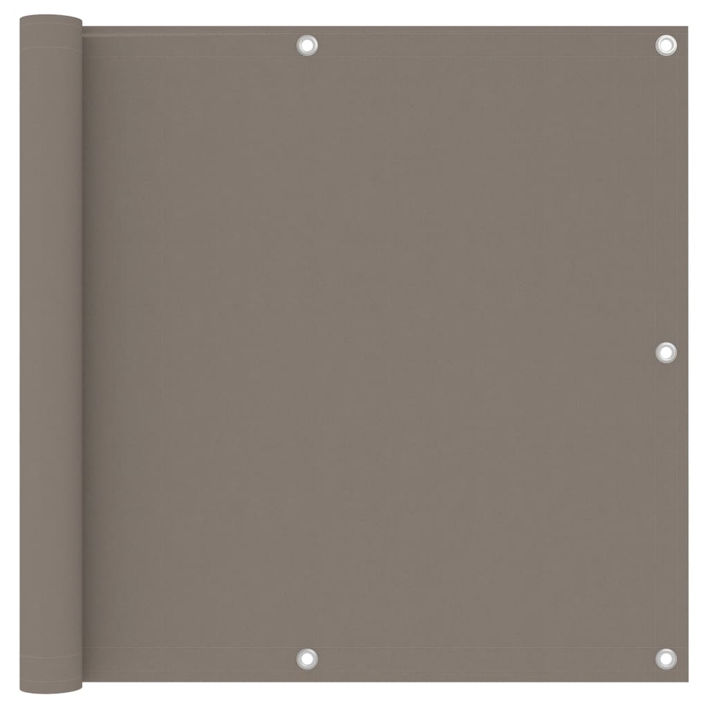 vidaXL Parawan balkonowy, taupe, 90x500 cm, tkanina Oxford
