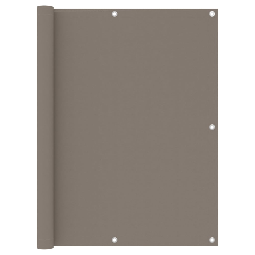 vidaXL Parawan balkonowy, kolor taupe, 120x500 cm, tkanina Oxford