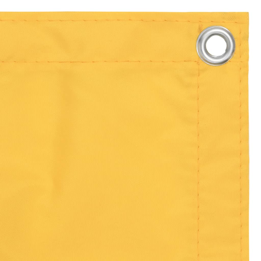 vidaXL Parawan balkonowy, żółty, 120x500 cm, tkanina Oxford