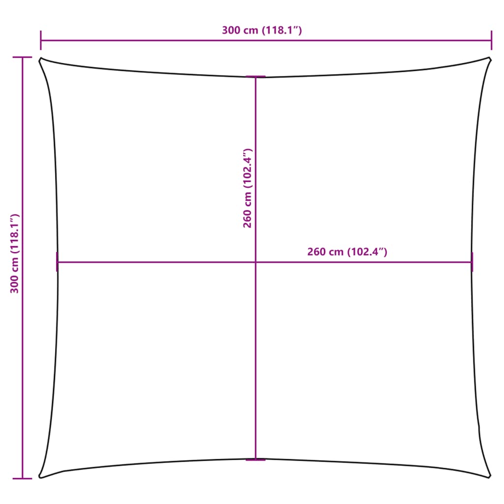 vidaXL Żagiel ogrodowy, tkanina Oxford, kwadratowy, 3x3 m, antracyt