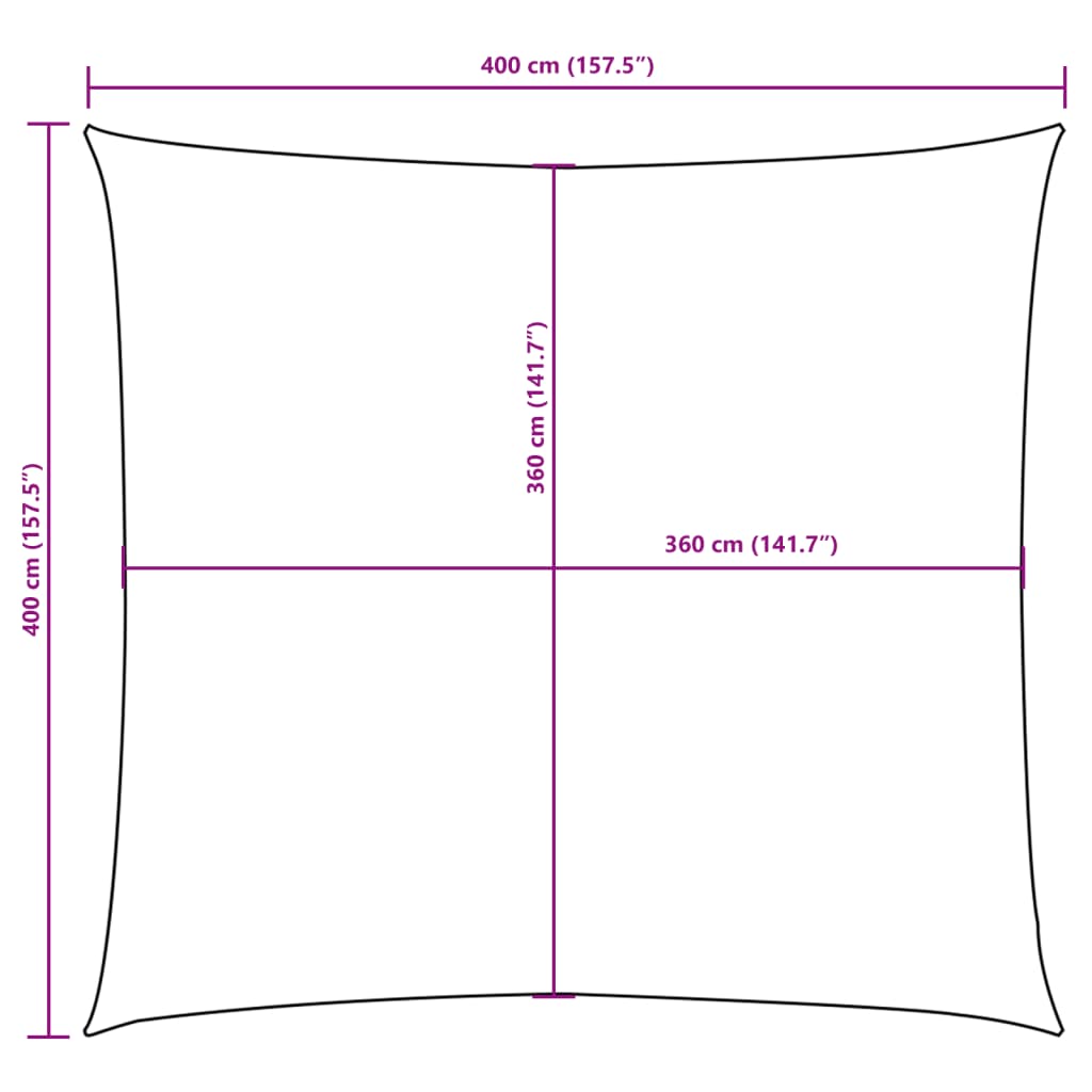 vidaXL Żagiel ogrodowy, tkanina Oxford, kwadratowy, 4x4 m, antracyt