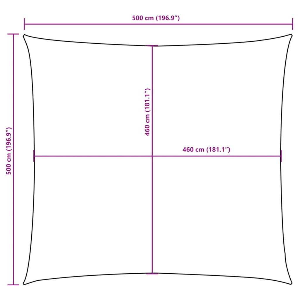 vidaXL Żagiel ogrodowy, tkanina Oxford, kwadratowy, 5x5 m, antracytowy