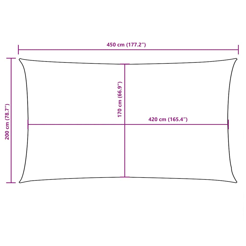 vidaXL Żagiel ogrodowy, tkanina Oxford, prostokątny, 2x4,5 m, antracyt