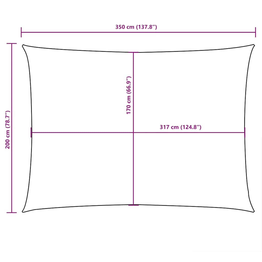 vidaXL Prostokątny żagiel ogrodowy, tkanina Oxford, 2x3,5 m, beżowy