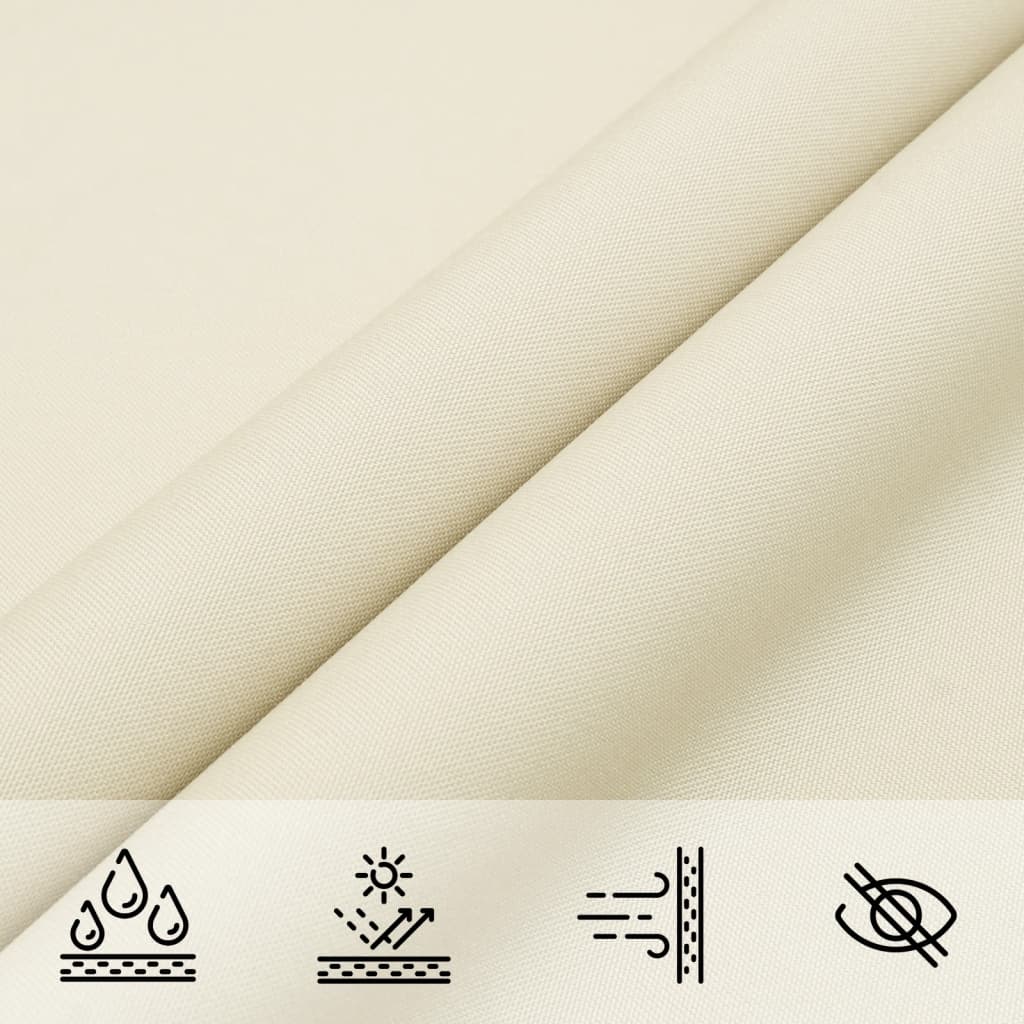 vidaXL Żagiel ogrodowy, tkanina Oxford, kwadratowy, 5x5 m, kremowy