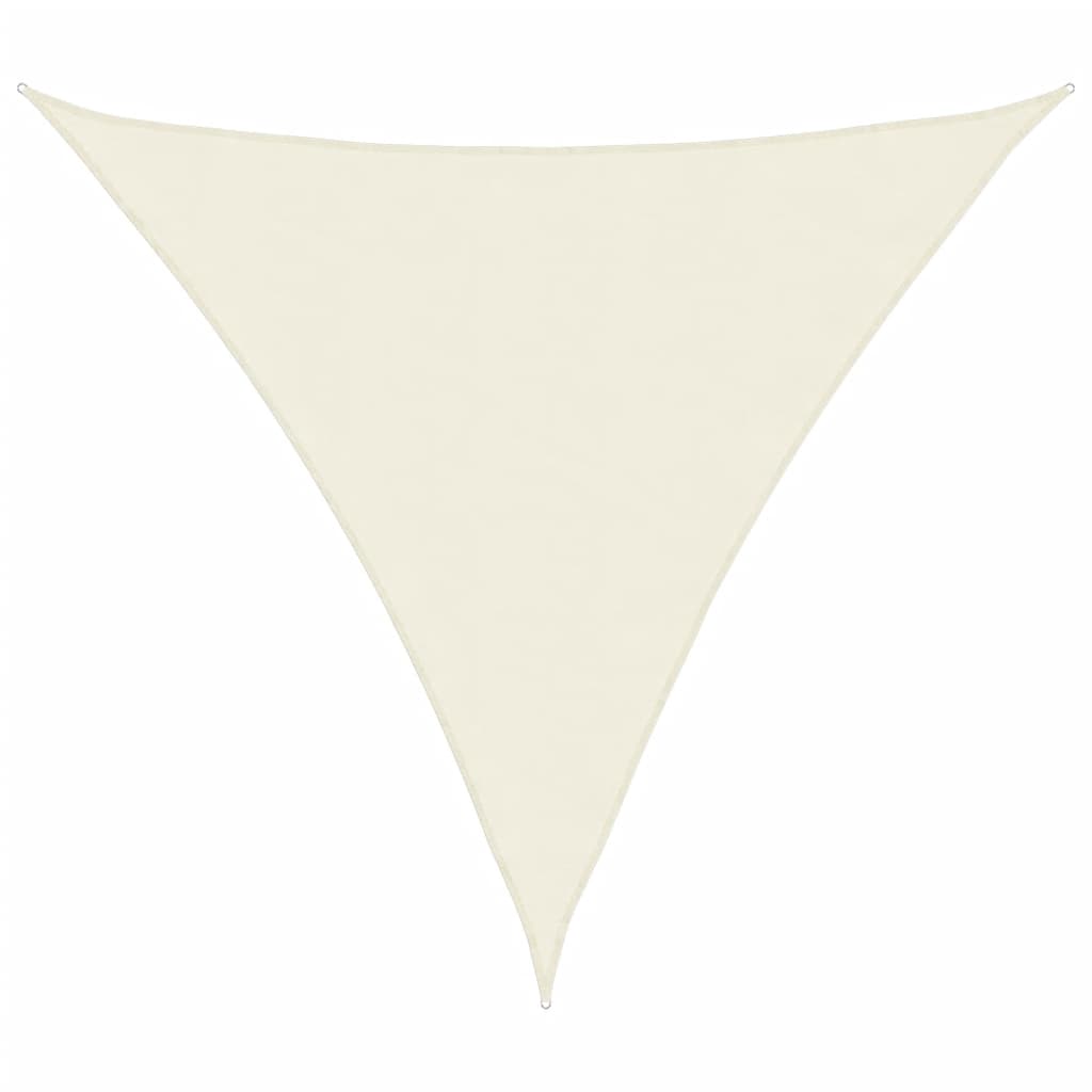 vidaXL Żagiel ogrodowy, tkanina Oxford, trójkątny, 3x3x3 m, kremowy