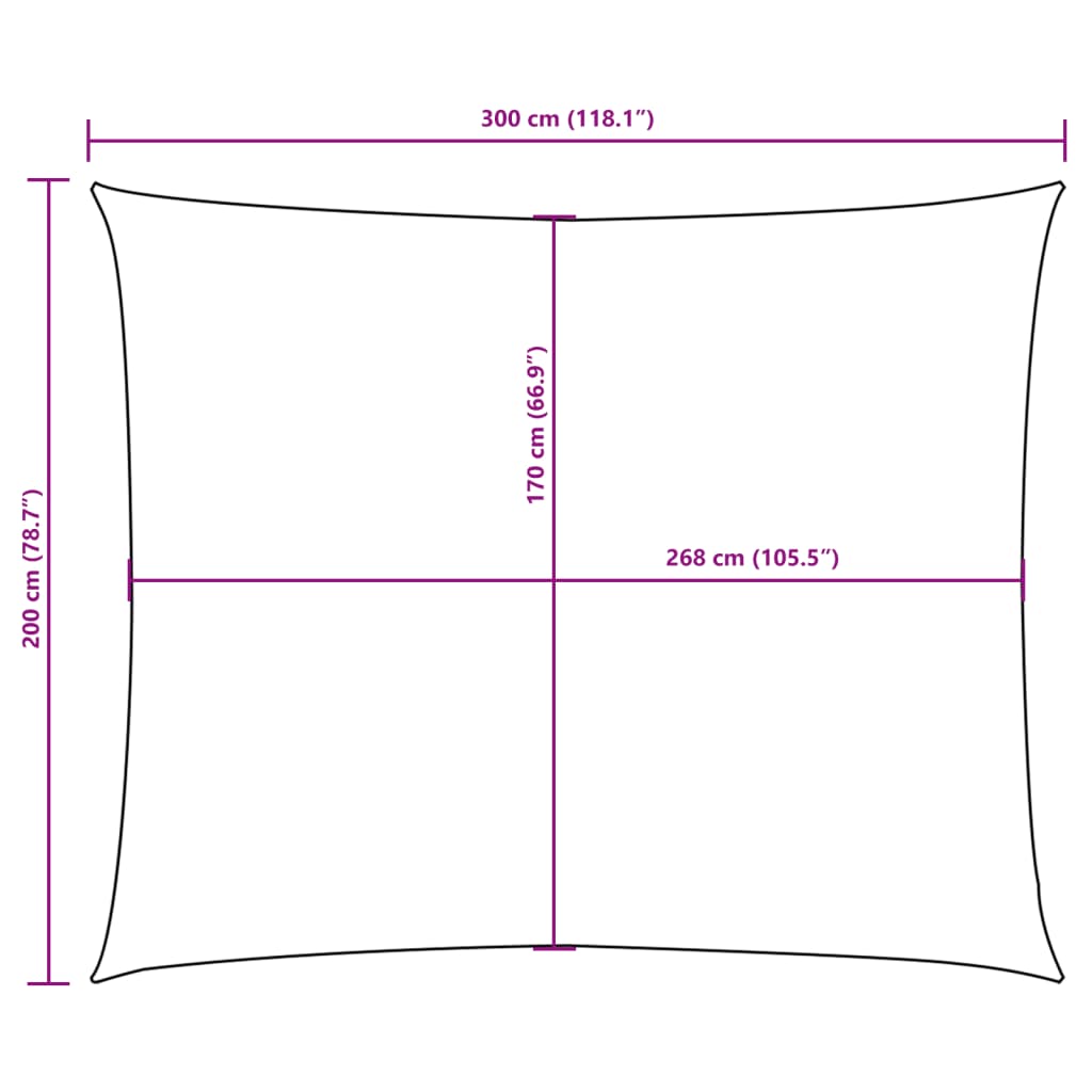 vidaXL Żagiel ogrodowy, tkanina Oxford, prostokątny, 2x3 m, biały