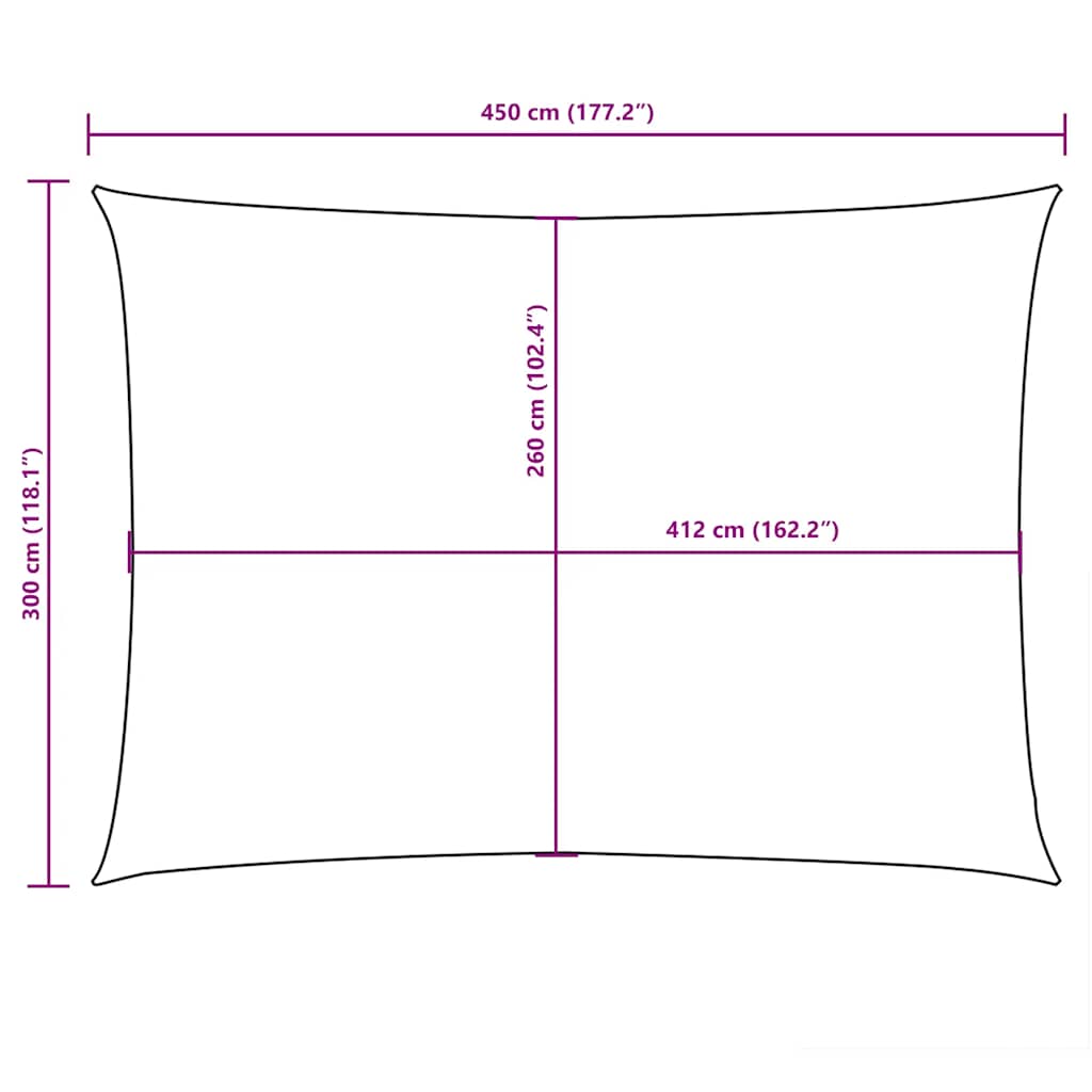 vidaXL Prostokątny żagiel ogrodowy, tkanina Oxford, 3x4,5 m, biały