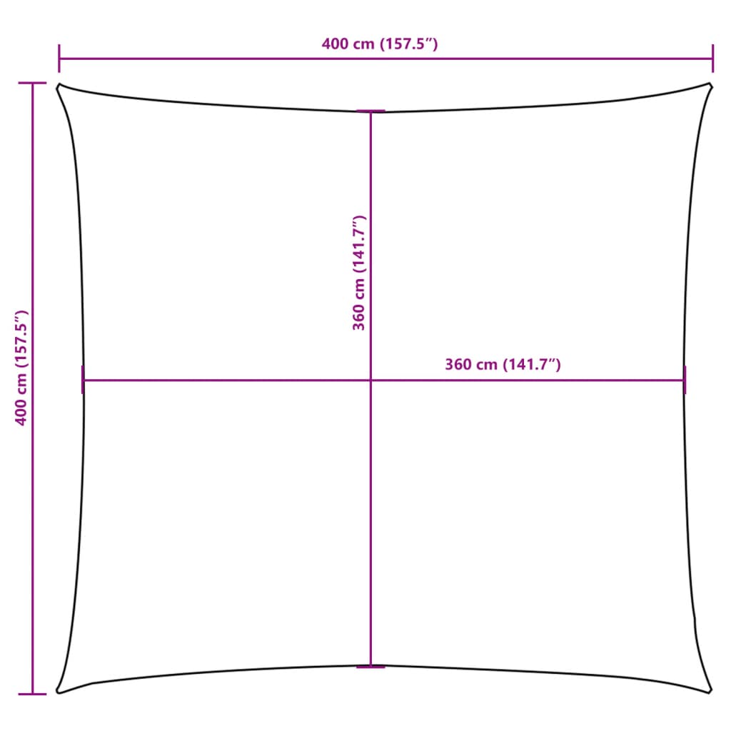 vidaXL Żagiel ogrodowy, tkanina Oxford, kwadratowy, 4x4 m, terakota