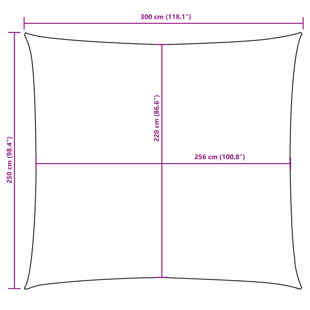 vidaXL Prostokątny żagiel ogrodowy, tkanina Oxford, 2,5x3 m, terakota