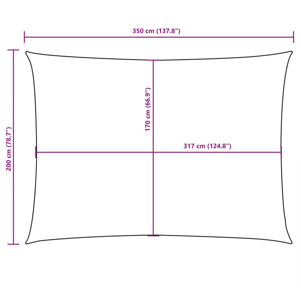 vidaXL Prostokątny żagiel ogrodowy, tkanina Oxford, 2x3,5 m, taupe