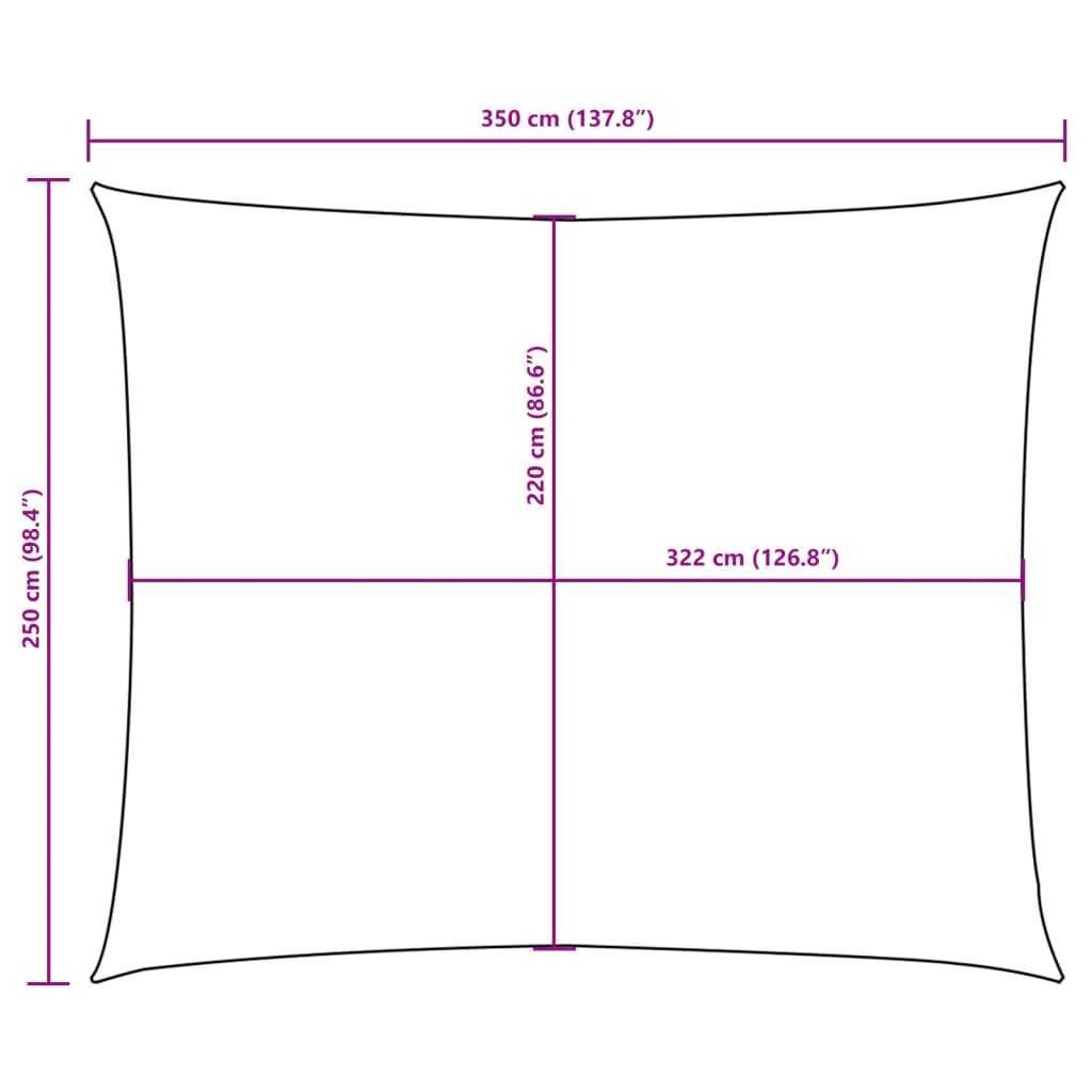 vidaXL Prostokątny żagiel ogrodowy, tkanina Oxford, 2,5x3,5 m, taupe