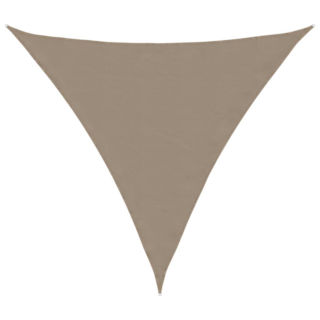 vidaXL Trójkątny żagiel ogrodowy, tkanina Oxford, 5x5x5 m, taupe