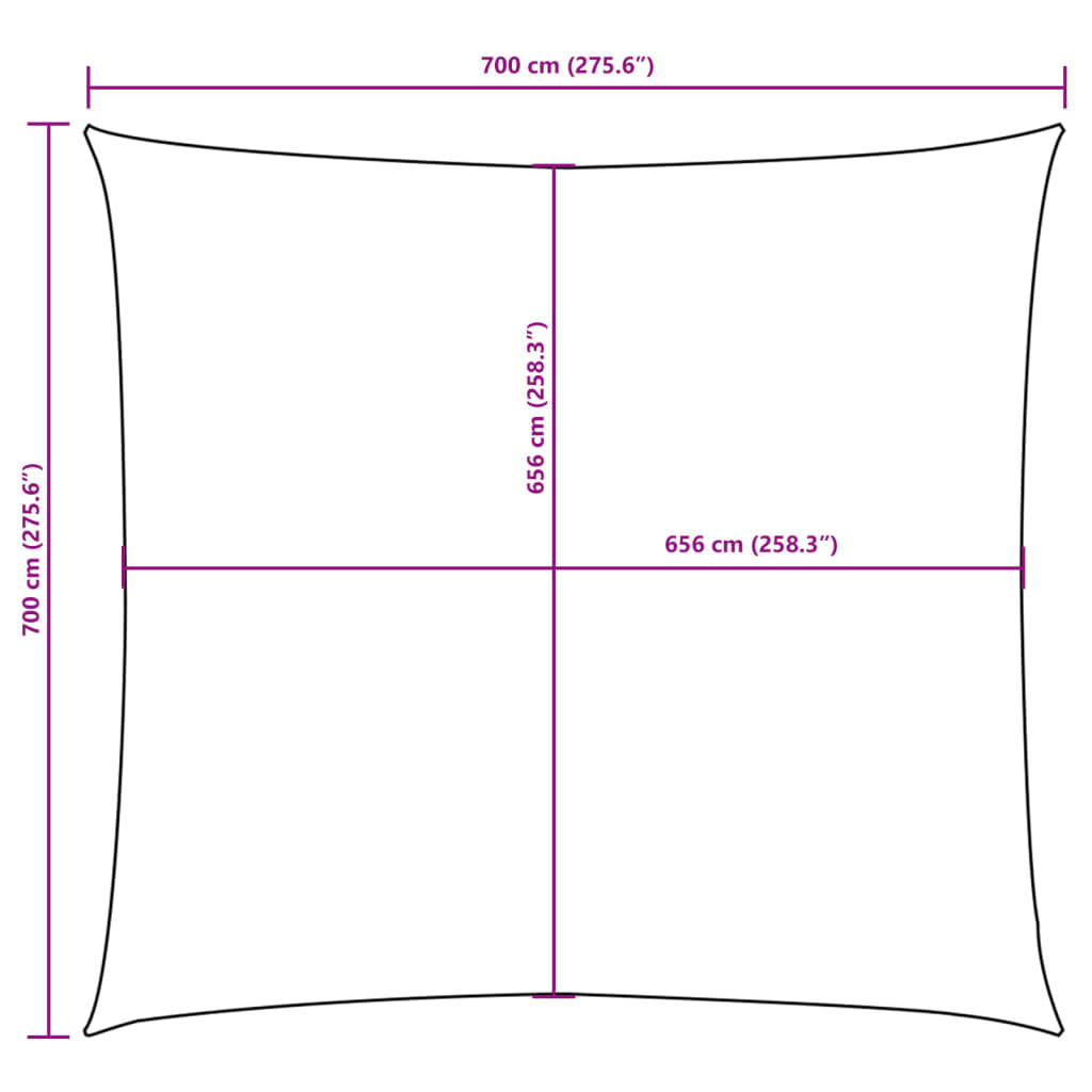 vidaXL Żagiel ogrodowy, tkanina Oxford, kwadrat, 2x2 m, ciemnozielony