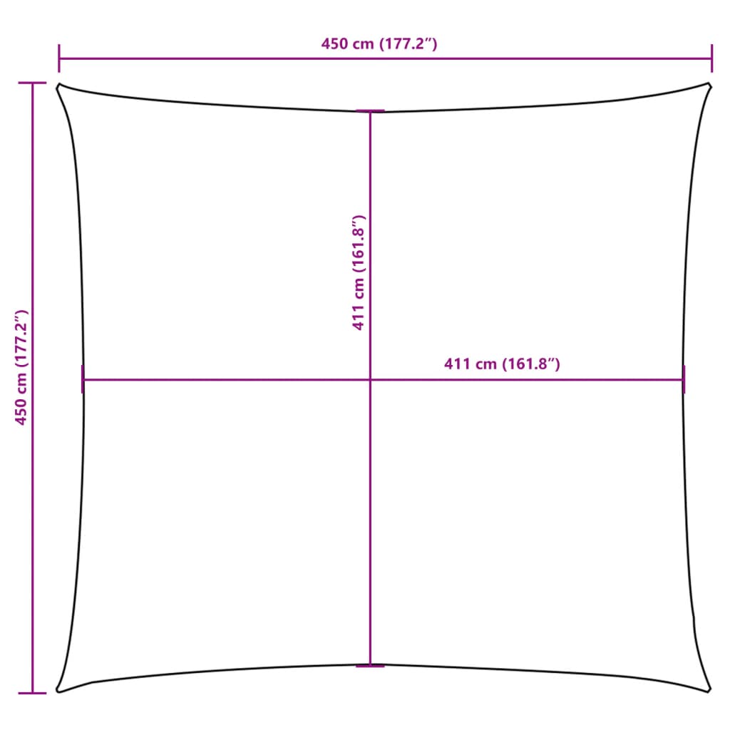 vidaXL Kwadratowy żagiel ogrodowy, tkanina Oxford, 4,5x4,5 m, zielony