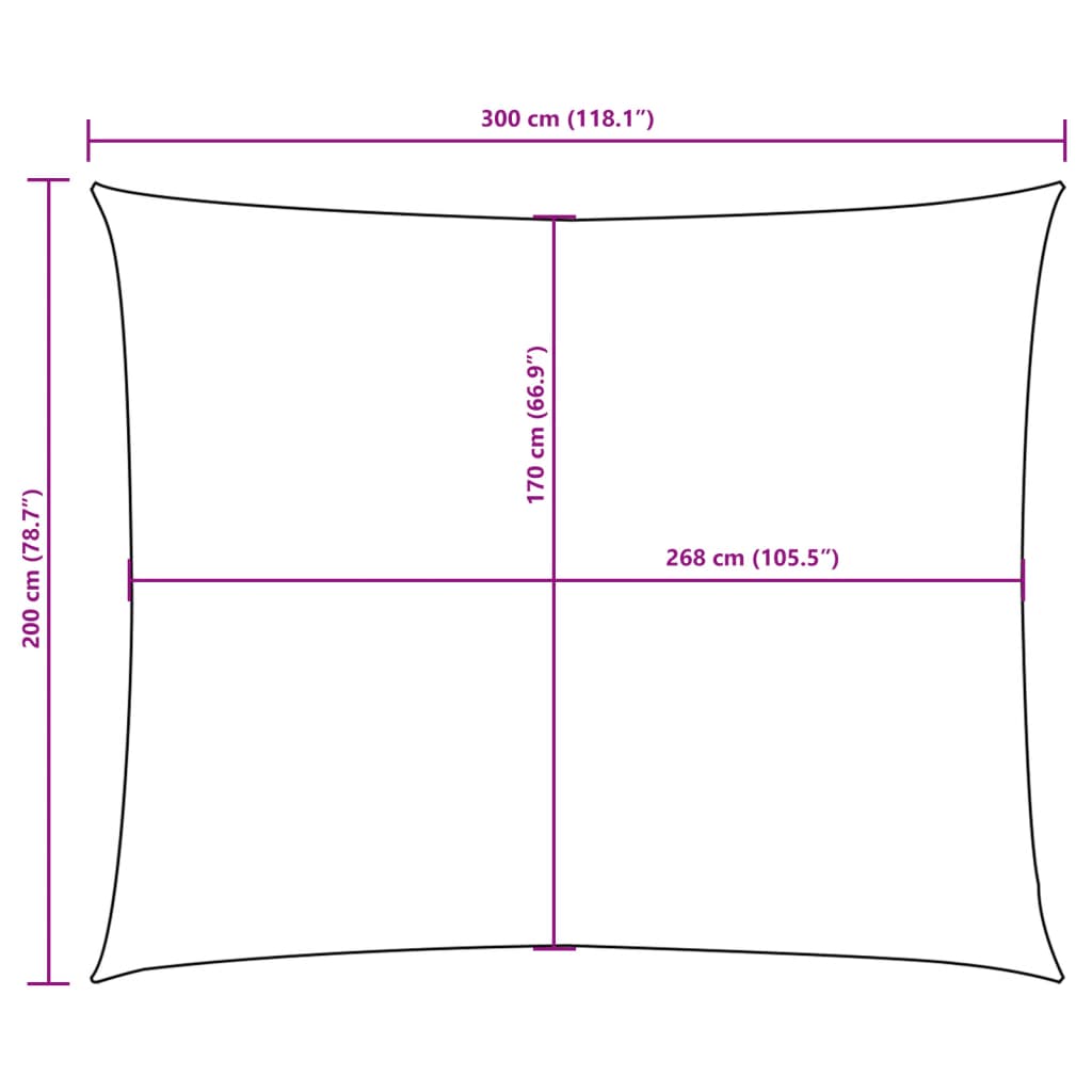 vidaXL Prostokątny żagiel ogrodowy z tkaniny Oxford, 2x3 m, zielony