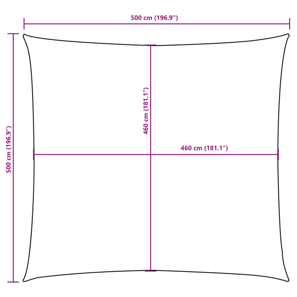 vidaXL Kwadratowy żagiel ogrodowy, tkanina Oxford, 5x5 m, niebieski