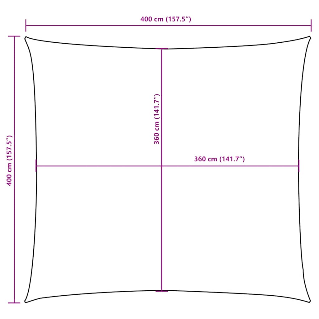 vidaXL Kwadratowy żagiel ogrodowy, tkanina Oxford, 4x4 m, żółty