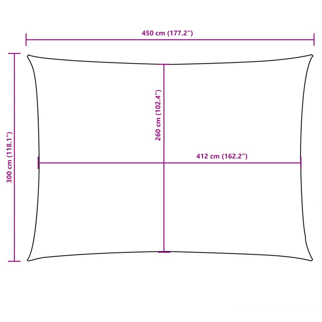 vidaXL Prostokątny żagiel ogrodowy, tkanina Oxford, 3x4,5 m, żółty