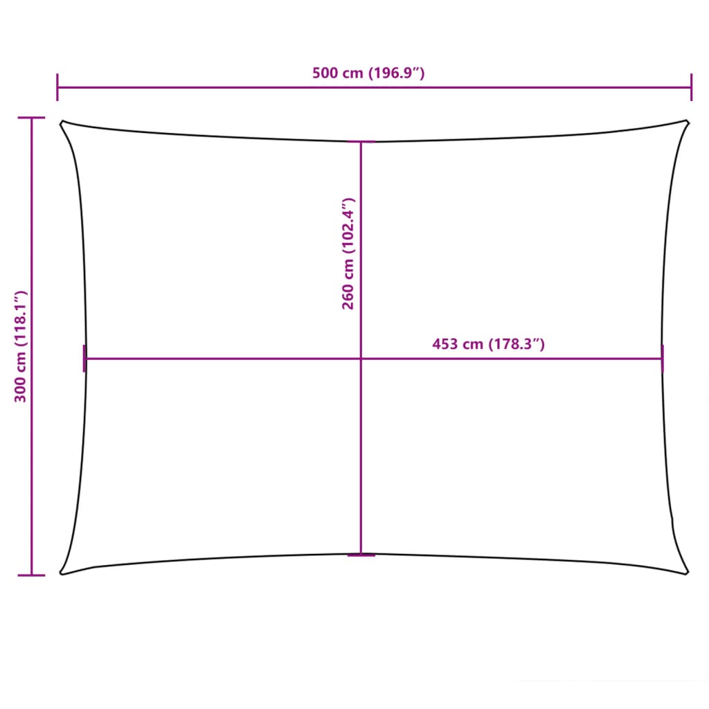 vidaXL Prostokątny żagiel ogrodowy, tkanina Oxford, 3x5 m, żołty