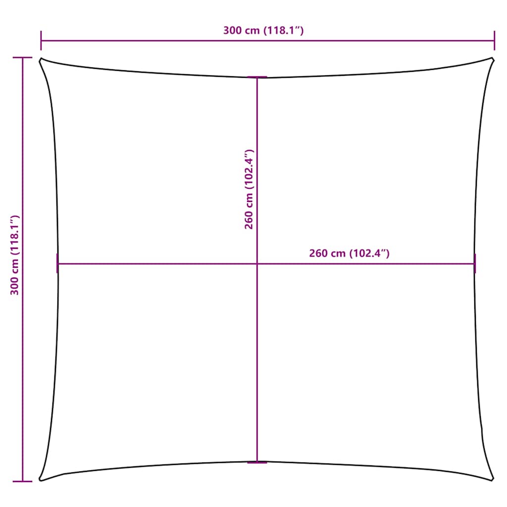 vidaXL Kwadratowy żagiel ogrodowy, tkanina Oxford, 3x3 m, pomarańczowy