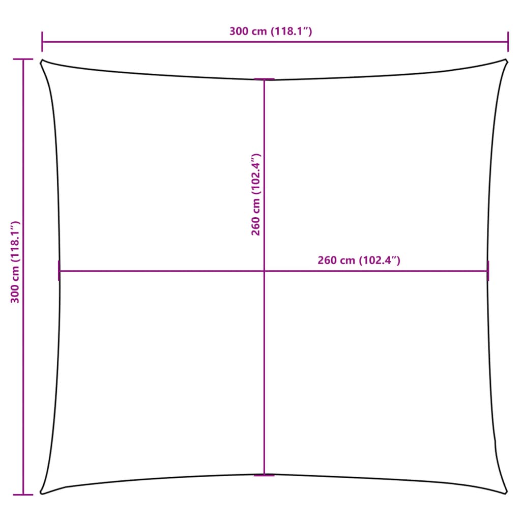 vidaXL Kwadratowy żagiel ogrodowy, tkanina Oxford, 3x3 m, czarny
