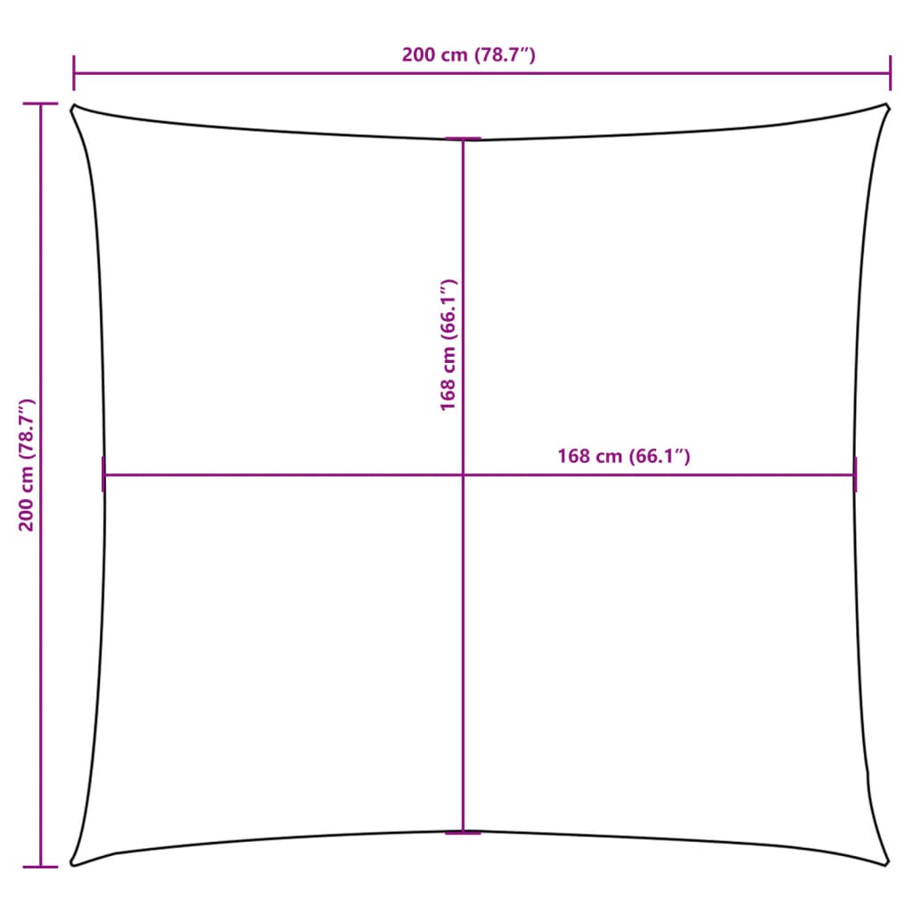 vidaXL Żagiel ogrodowy, tkanina Oxford, kwadratowy, 2x2 m, brązowy