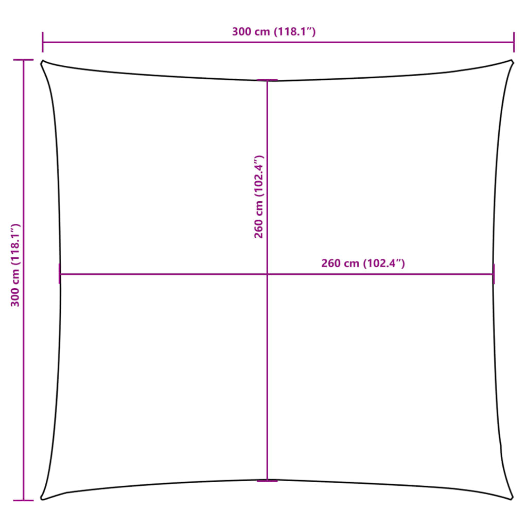 vidaXL Kwadratowy żagiel ogrodowy, tkanina Oxford, 3x3 m, brązowy