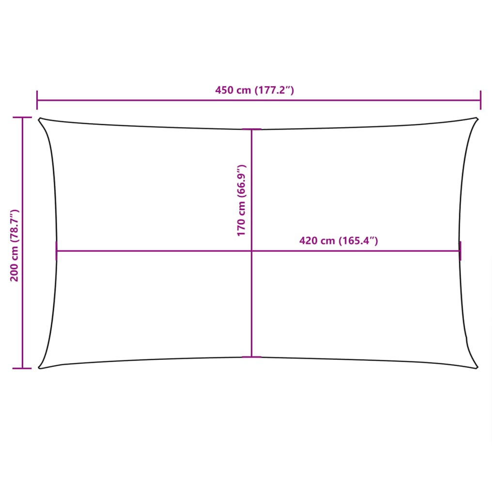 vidaXL Prostokątny żagiel ogrodowy, tkanina Oxford, 2x4,5 m, brązowy