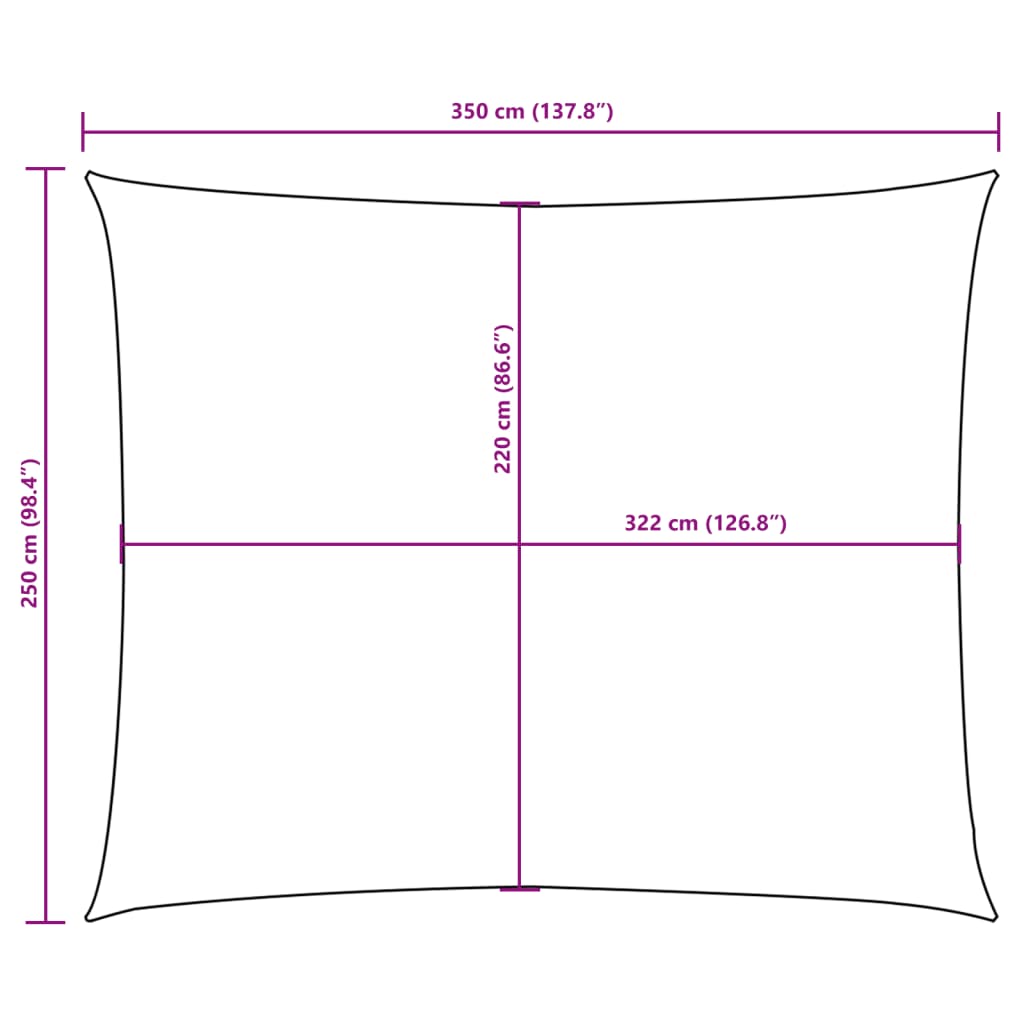 vidaXL Prostokątny żagiel ogrodowy, tkanina Oxford, 2,5x3,5 m, brązowy
