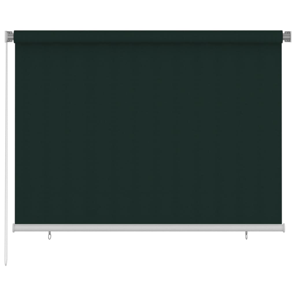 vidaXL Roleta zewnętrzna, 205(szer.)x140(wys.) cm, ciemnozielona, HDPE