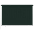 vidaXL Roleta zewnętrzna, 225(szer.)x140(wys.) cm, ciemnozielona, HDPE