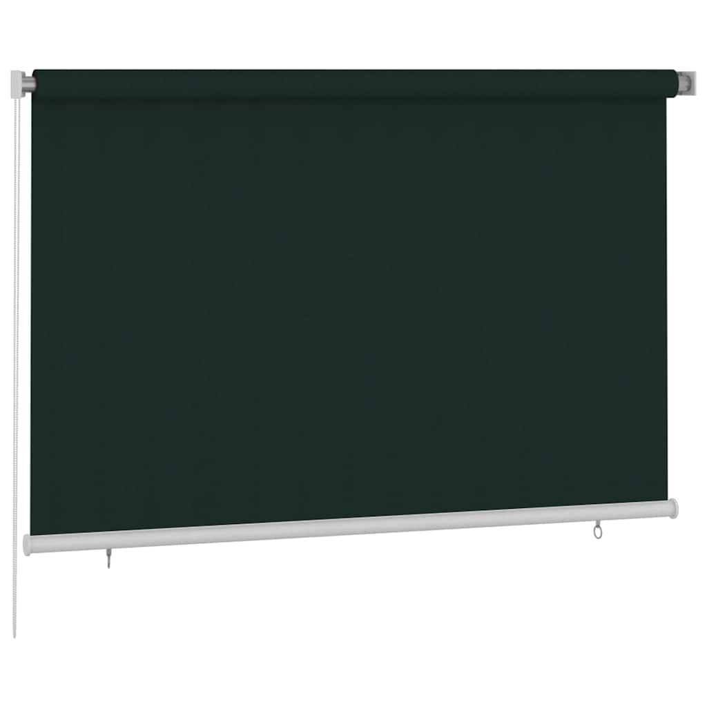 vidaXL Roleta zewnętrzna, 225(szer.)x140(wys.) cm, ciemnozielona, HDPE