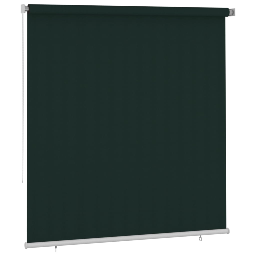 vidaXL Roleta zewnętrzna, 225(szer.)x230(wys.) cm, ciemnozielona, HDPE