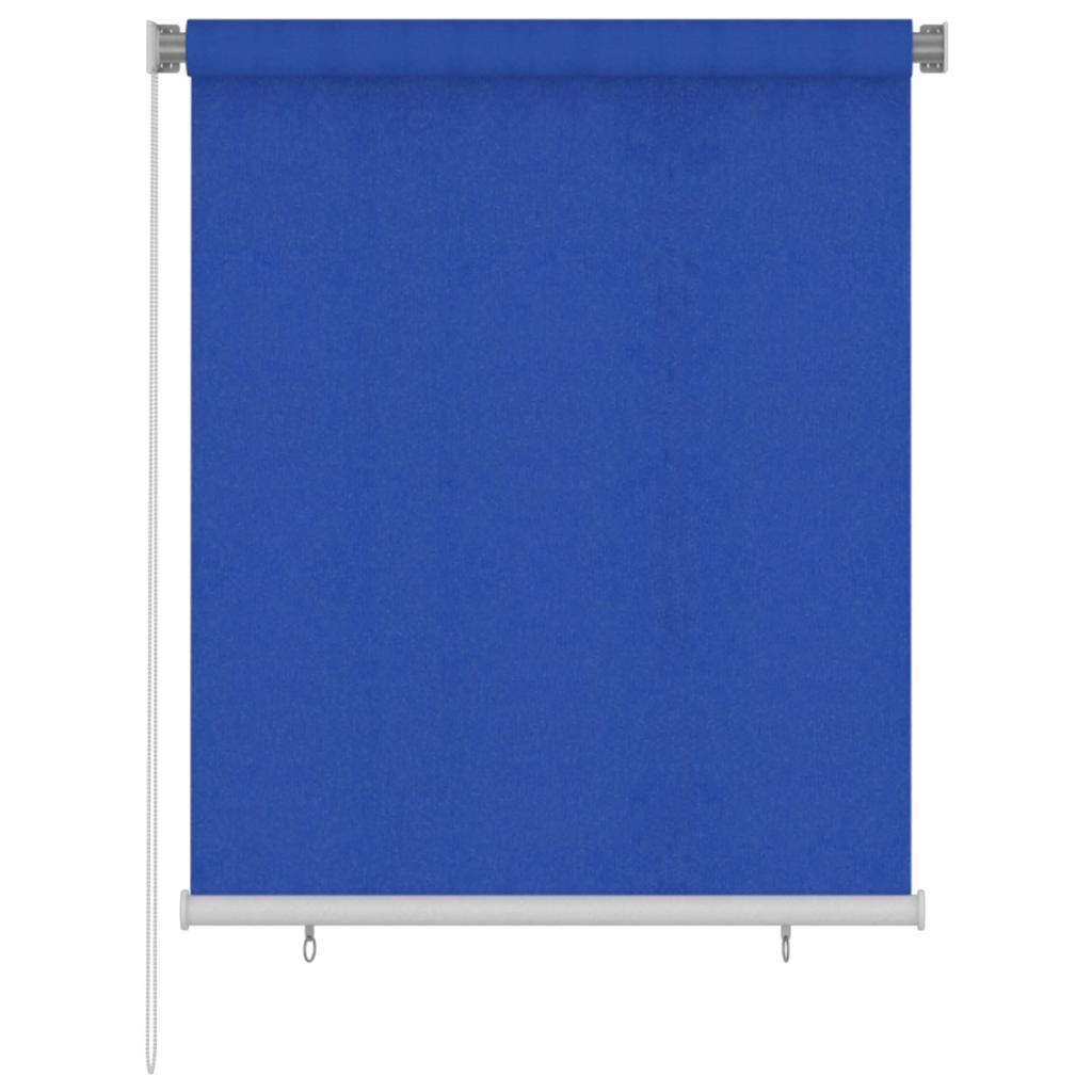 vidaXL Roleta zewnętrzna, 125(szer.)x140(wys.) cm, niebieska, HDPE