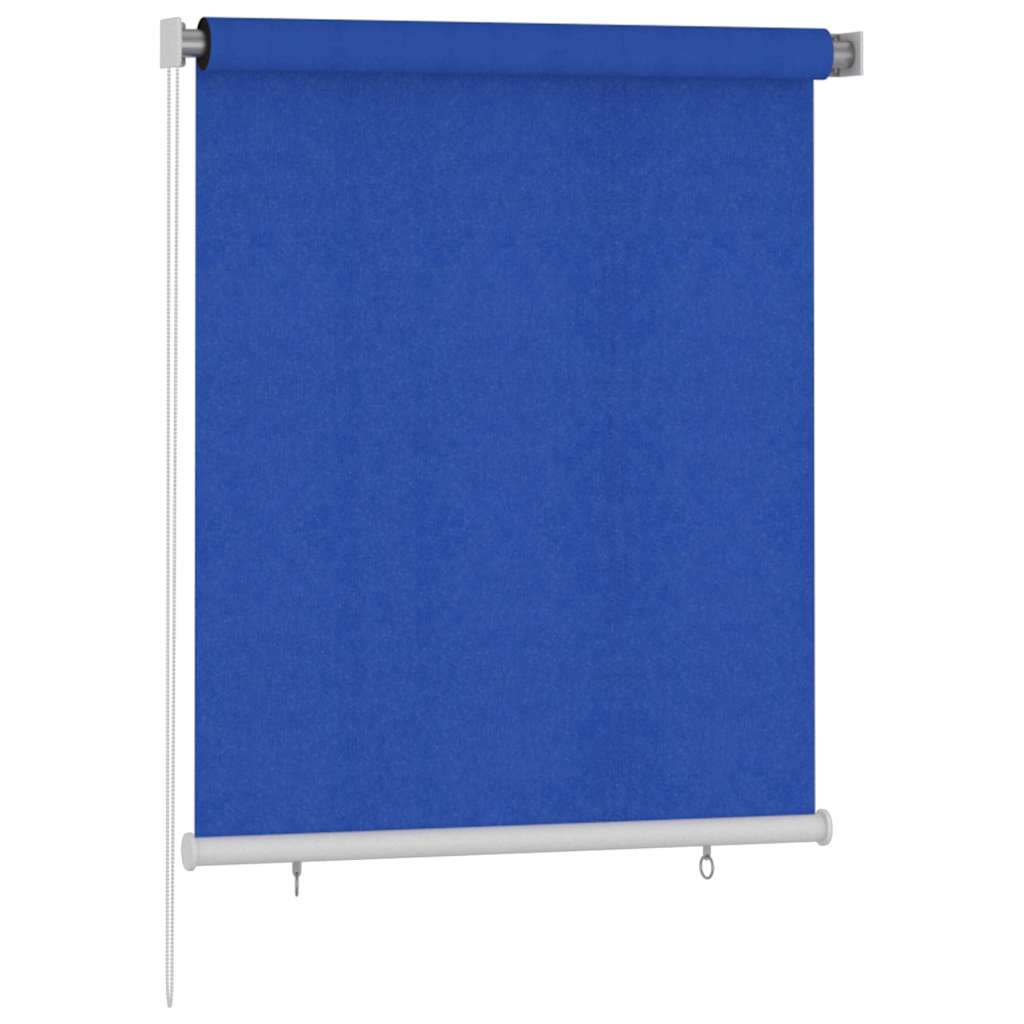 vidaXL Roleta zewnętrzna, 125(szer.)x140(wys.) cm, niebieska, HDPE