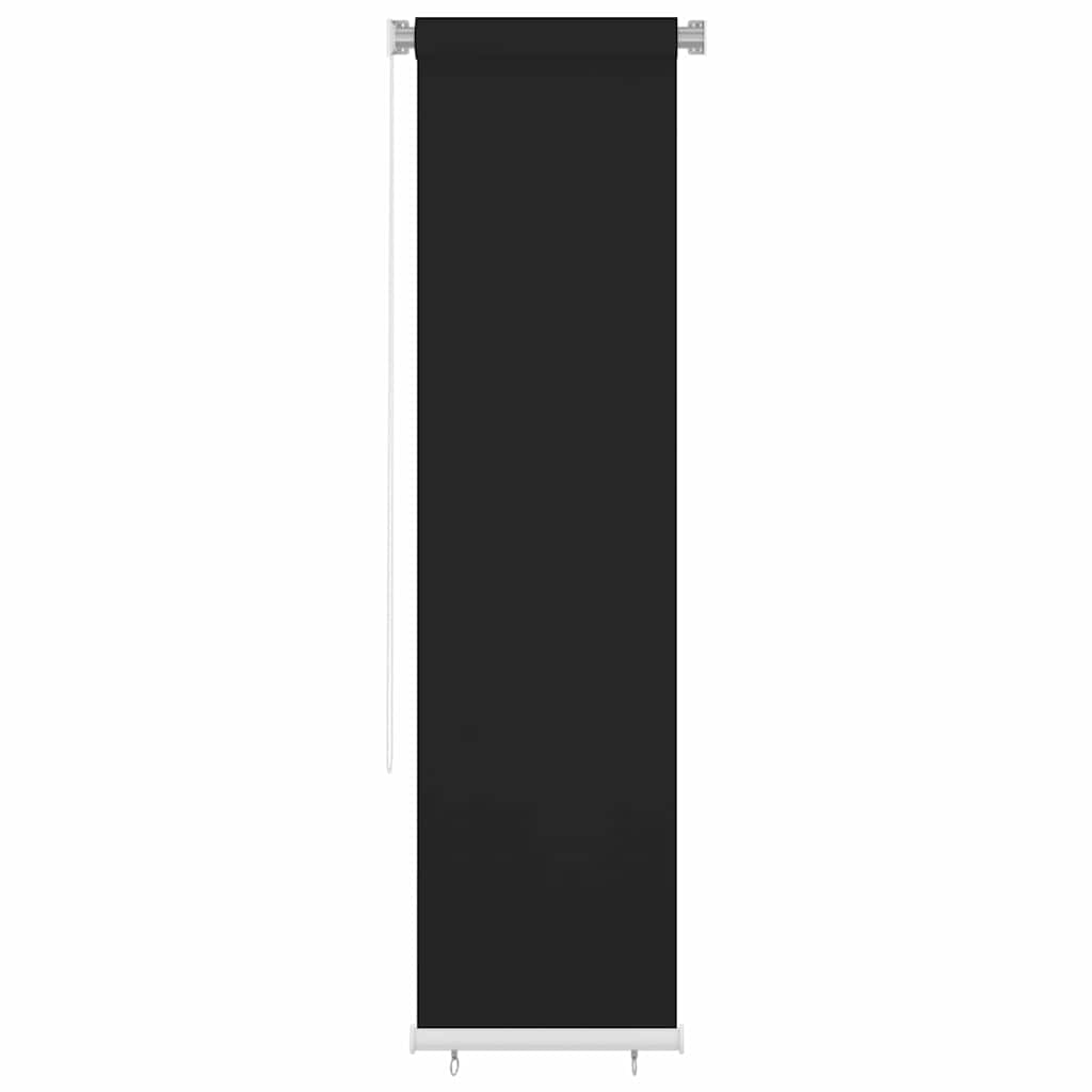 vidaXL Roleta zewnętrzna, 65(szer.)x230(wys.) cm, czarna, HDPE