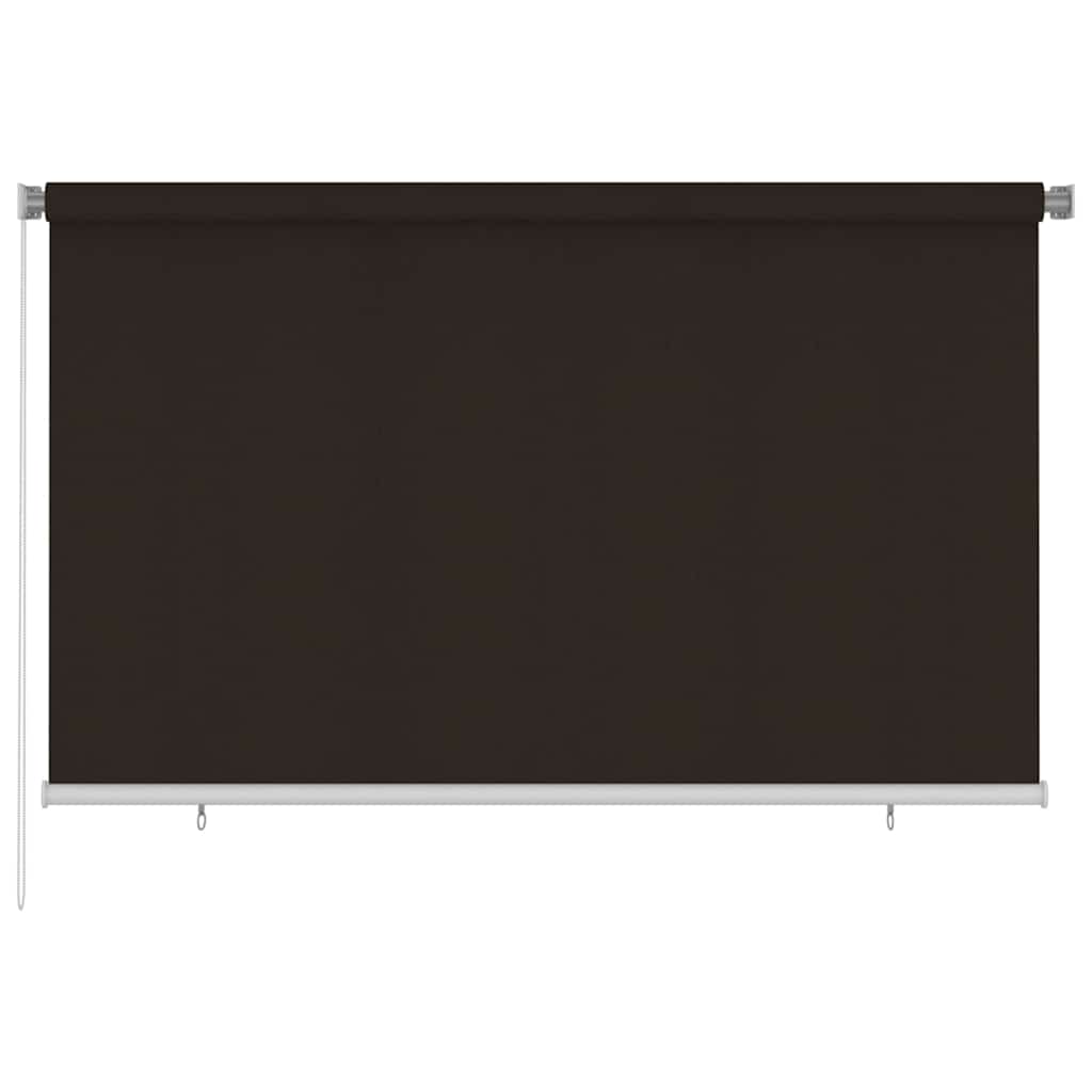 vidaXL Roleta zewnętrzna, 245(szer.)x140(wys.) cm, brązowa, HDPE