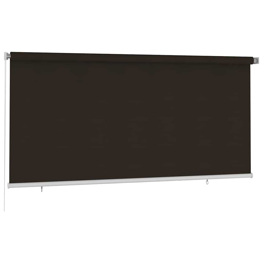 vidaXL Roleta zewnętrzna, 305(szer.)x140(wys.) cm, brązowa, HDPE
