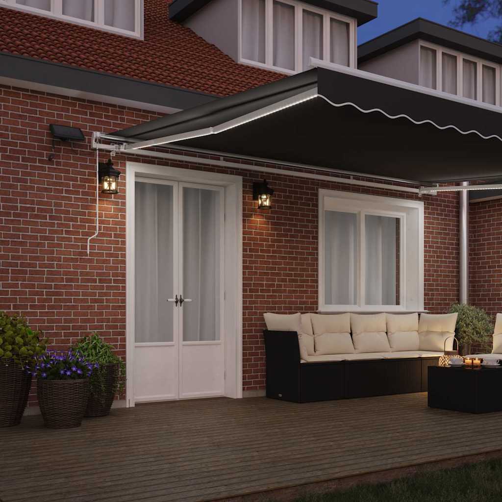 vidaXL Rama markizy Ze LED Lights Biały 500 × 300 cm Aluminium
