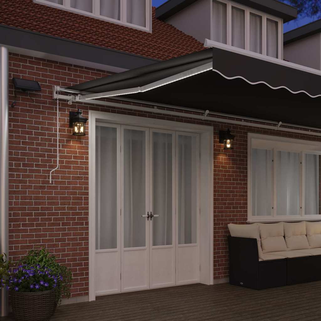 vidaXL Rama markizy Ze LED Lights Biały 600 × 300 cm Aluminium