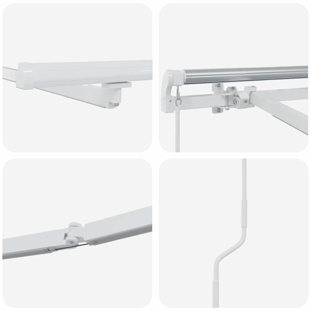 vidaXL Rama markizy Ze LED Lights Biały 500 × 350 cm Aluminium