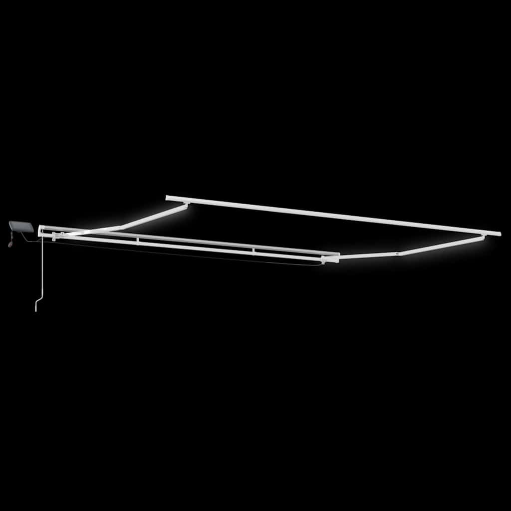 vidaXL Rama markizy Ze LED Lights Biały 500 × 350 cm Aluminium